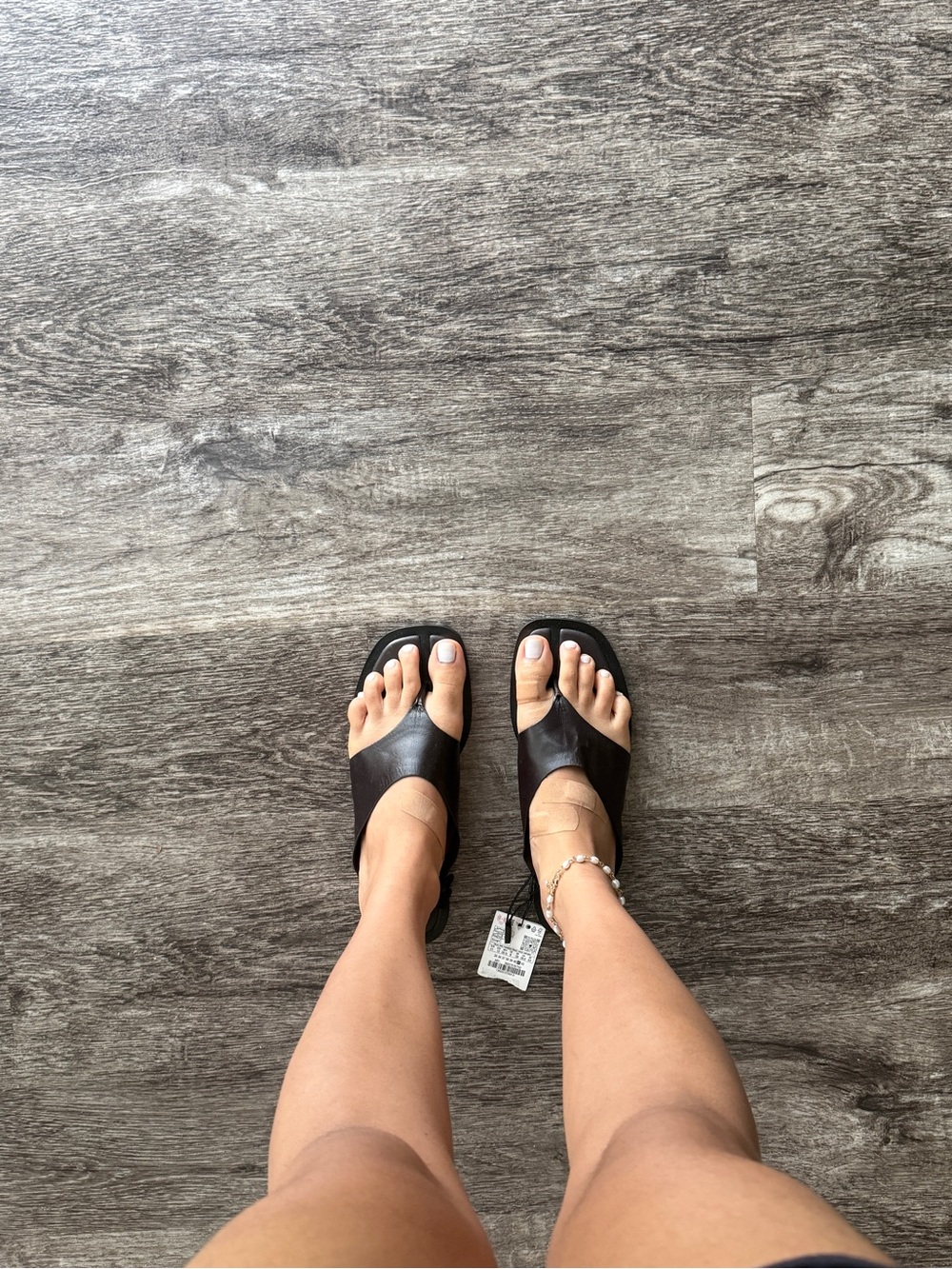 Zara brown leather flip flops - Picture 4 of 6